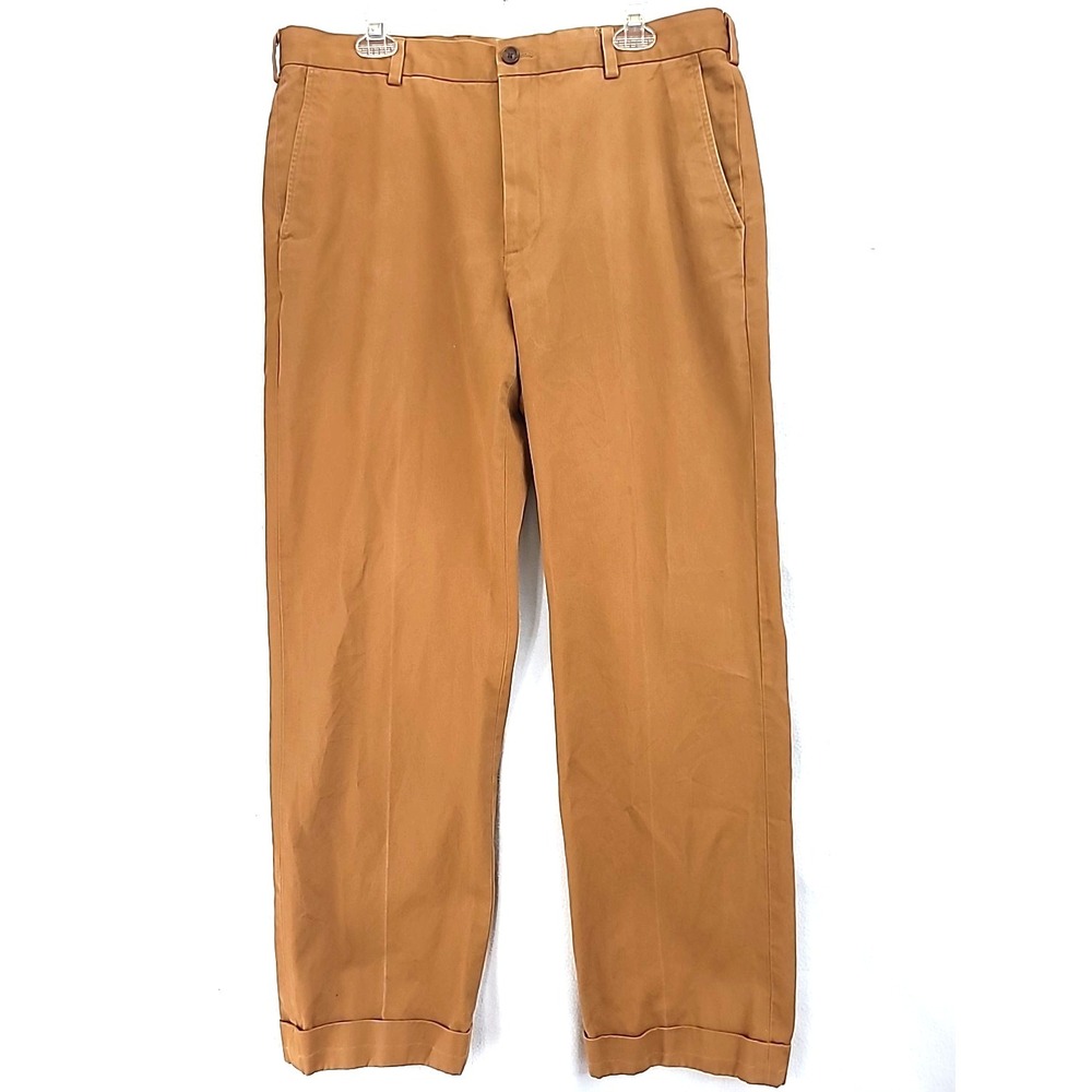 Brooks Brothers Chino Clark Pants Mens‎ Brown Cotton Preppy 38x32(30)